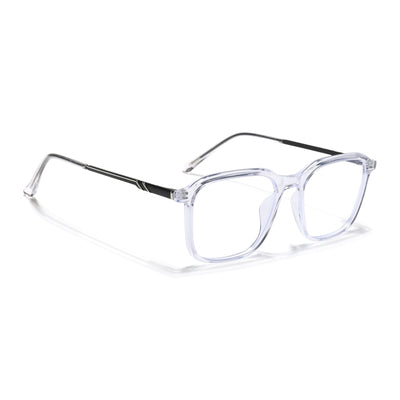 Eyejack Essentials Transparent Square Eyeglasses for Men & Women (B06FCL1411-C3)