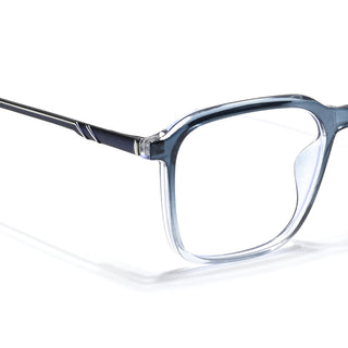 Eyejack Essentials Blue & Clear Square Eyeglasses for Men & Women (B06FCL1412-C4)