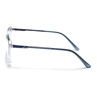 Eyejack Essentials Blue & Clear Square Eyeglasses for Men & Women (B06FCL1412-C4)