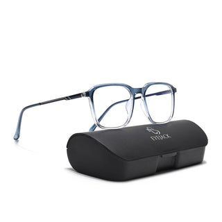 Eyejack Essentials Blue & Clear Square Eyeglasses for Men & Women (B06FCL1412-C4)