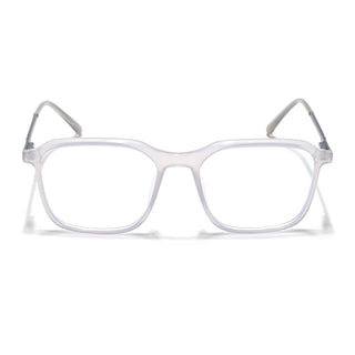 Eyejack Essentials Transparent Grey Square Eyeglasses for Men & Women (B06FCL1413-C5)