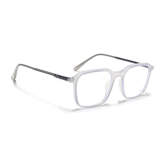 Eyejack Essentials Transparent Grey Square Eyeglasses for Men & Women (B06FCL1413-C5)