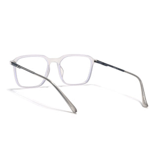 Eyejack Essentials Transparent Grey Square Eyeglasses for Men & Women (B06FCL1413-C5)