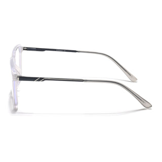 Eyejack Essentials Transparent Grey Square Eyeglasses for Men & Women (B06FCL1413-C5)