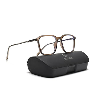 Eyejack Essentials Brown Square Eyeglasses for Men & Women (B06FCL1415-C7)