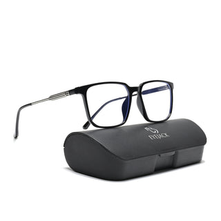 Eyejack Essentials Shine Black Wayfarer Eyeglasses for Men & Women (B07FCL1416-C1)