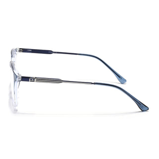 Eyejack Essentials Blue & Clear Wayfarer Eyeglasses for Men & Women (B07FCL1419-C4)