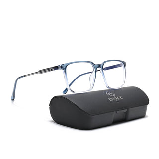 Eyejack Essentials Blue & Clear Wayfarer Eyeglasses for Men & Women (B07FCL1419-C4)