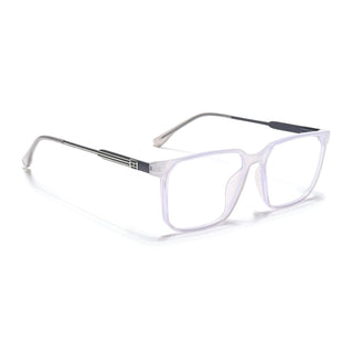 Eyejack Essentials Transparent Grey Wayfarer Eyeglasses for Men & Women (B07FCL1420-C5)