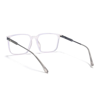 Eyejack Essentials Transparent Grey Wayfarer Eyeglasses for Men & Women (B07FCL1420-C5)