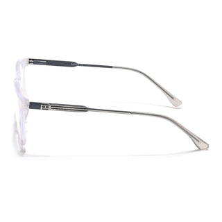 Eyejack Essentials Transparent Grey Wayfarer Eyeglasses for Men & Women (B07FCL1420-C5)