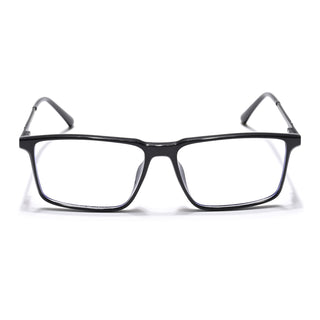 Eyejack Essentials Shine Black Rectangle Eyeglasses for Men & Women (B08FCL1423-C1)