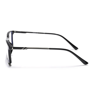 Eyejack Essentials Shine Black Rectangle Eyeglasses for Men & Women (B08FCL1423-C1)