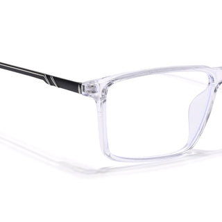 Eyejack Essentials Transparent Rectangle Eyeglasses for Men & Women (B08FCL1425-C3)