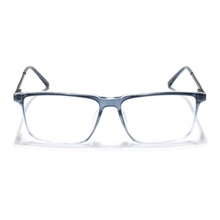 Eyejack Essentials Blue & Clear Rectangle Eyeglasses for Men & Women (B08FCL1426-C4)