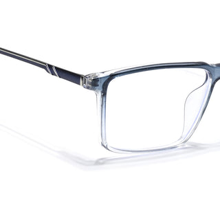 Eyejack Essentials Blue & Clear Rectangle Eyeglasses for Men & Women (B08FCL1426-C4)