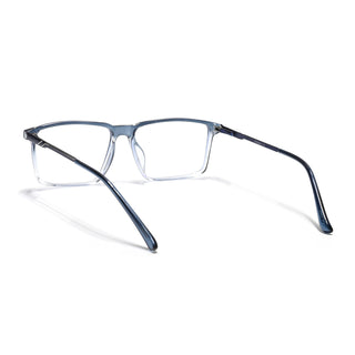 Eyejack Essentials Blue & Clear Rectangle Eyeglasses for Men & Women (B08FCL1426-C4)