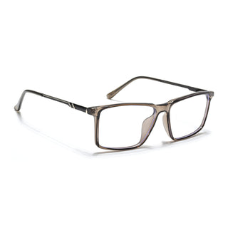 Eyejack Essentials Brown Rectangle Eyeglasses for Men & Women (B08FCL1429-C7)