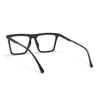 Eyejack Essentials Shine Black Square Eyeglasses for Men & Women (B09FCL1430-C1)