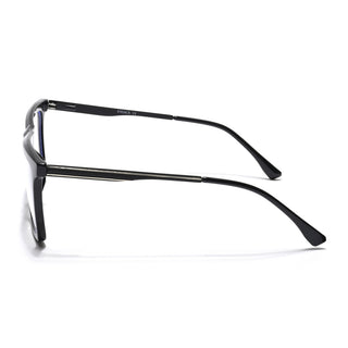 Eyejack Essentials Shine Black Square Eyeglasses for Men & Women (B09FCL1430-C1)