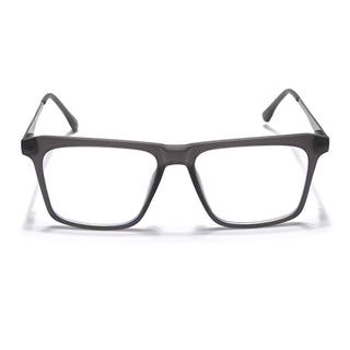 Eyejack Essentials Matt Grey Square Eyeglasses for Men & Women (B09FCL1431-C2)