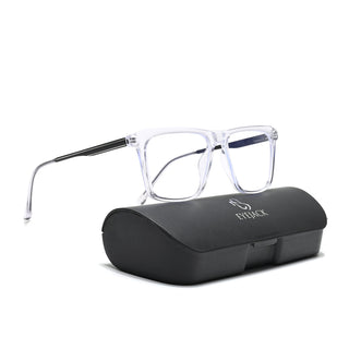 Eyejack Essentials Transparent Square Eyeglasses for Men & Women (B09FCL1432-C3)