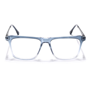 Eyejack Essentials Blue & Clear Square Eyeglasses for Men & Women (B09FCL1433-C4)