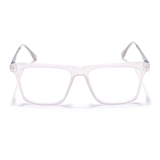 Eyejack Essentials Transparent Grey Square Eyeglasses for Men & Women (B09FCL1434-C5)