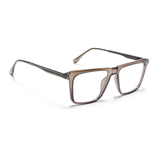 Eyejack Essentials Brown Square Eyeglasses for Men & Women (B09FCL1436-C7)