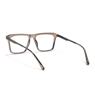 Eyejack Essentials Brown Square Eyeglasses for Men & Women (B09FCL1436-C7)