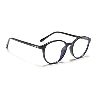 Eyejack Essentials Shine Black Round Eyeglasses for Men & Women (B10FCL1437-C1)