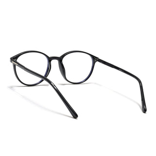 Eyejack Essentials Shine Black Round Eyeglasses for Men & Women (B10FCL1437-C1)