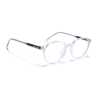 Eyejack Essentials Transparent Round Eyeglasses for Men & Women (B10FCL1439-C3)