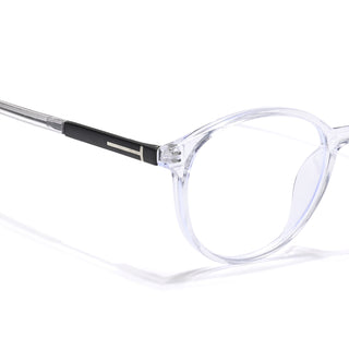 Eyejack Essentials Transparent Round Eyeglasses for Men & Women (B10FCL1439-C3)