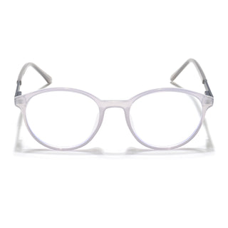 Eyejack Essentials Transparent Grey Round Eyeglasses for Men & Women (B10FCL1441-C5)