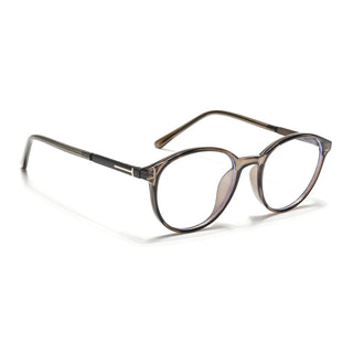 Eyejack Essentials Brown Round Eyeglasses for Men & Women (B10FCL1443-C7)