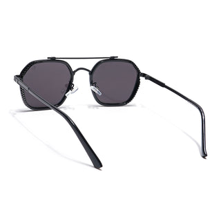 Eyejack Black Square Sunglasses for Men & Women (B80678CL904)