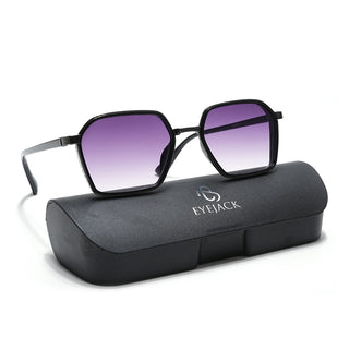 Eyejack Grey Square Sunglasses for Men & Women (B80745CL837)