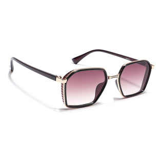 Eyejack Golden & Black Square Sunglasses for Men & Women (B80745CL838)