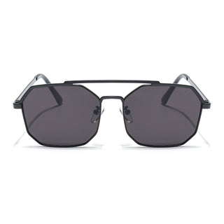 Eyejack Black Square Sunglasses for Men & Women (B80776CL882)