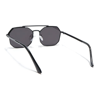 Eyejack Black Square Sunglasses for Men & Women (B80776CL882)