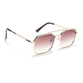 Eyejack Golden Square Sunglasses for Men & Women (B80776CL884)