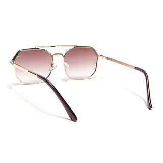 Eyejack Golden Square Sunglasses for Men & Women (B80776CL884)