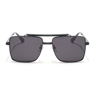 Eyejack Black Square Sunglasses for Men & Women (B80787CL865)