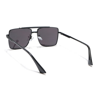 Eyejack Black Square Sunglasses for Men & Women (B80787CL865)