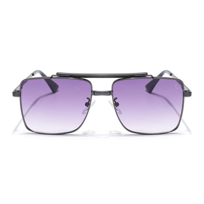 Eyejack Grey Square Sunglasses for Men & Women (B80787CL866)