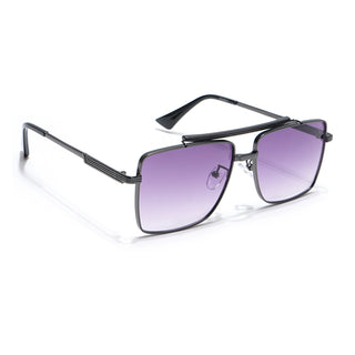 Eyejack Grey Square Sunglasses for Men & Women (B80787CL866)