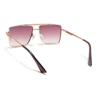 Eyejack Golden Square Sunglasses for Men & Women (B80787CL868)