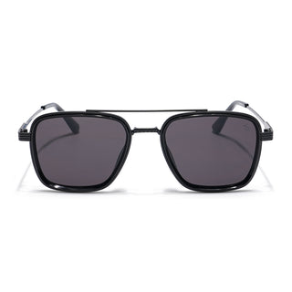 Eyejack Black Square Sunglasses for Men & Women (B80802CL833)