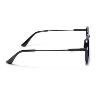 Eyejack Black Square Sunglasses for Men & Women (B80802CL833)